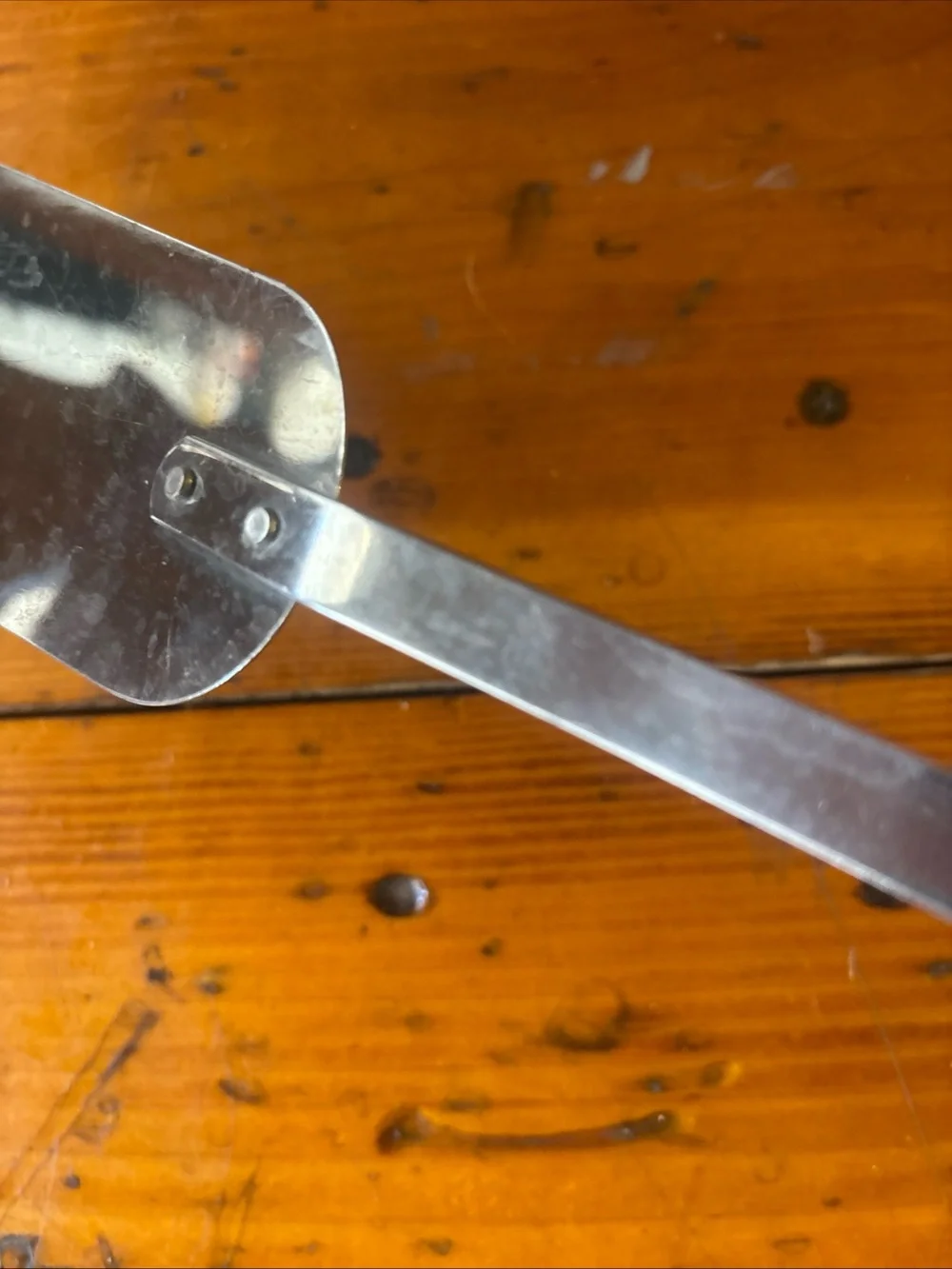 Metal Slotted Turner and Spatula Set with Brown Handles